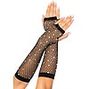 Manusi Leg Avenue Rhinestone Net Arm Warmers Negru