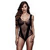 Body Baci Fishnet Jaquard Negru XL-2XL