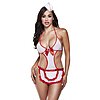 Costum Baci Nurses Negligee Alb S-L