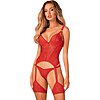 Corset Obsessive Belovya Rosu XS-S