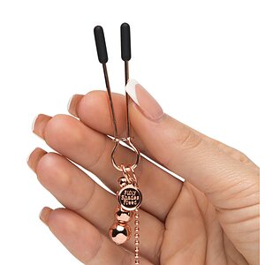 Cleme Pentru Sfârcuri Lanț al Plăcerii Totale Auriu Thumb 2