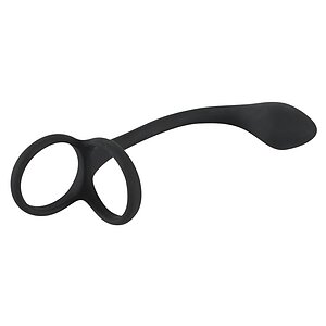 Inel Penis Black Velvets 3 În 1 Negru Thumb 1