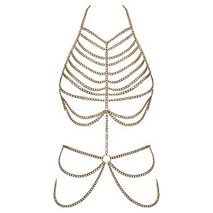 Cottelli Collection – Lanț De Corp Aurit Sofisticat Auriu Thumb 3