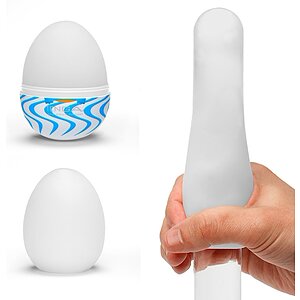TENGA Egg Wind Single Sleeve elastic compact și discret Alb Thumb 1