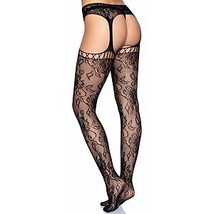 Dresuri Leg Avenue Lace Atlanta Negru XS-L Thumb 2