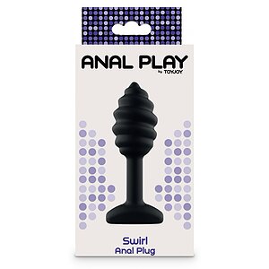 Swirl Anal Plug Negru Thumb 6