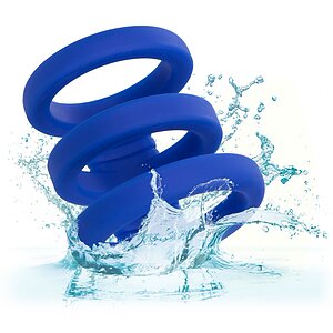 Inel Penis Triple Penis Cage Albastru Thumb 2