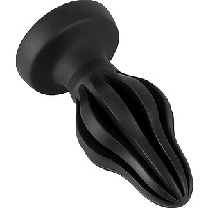 ANOS Super Soft Plug Anal 7 cm — Ventuză, Fixare Hands-free Negru Thumb 3