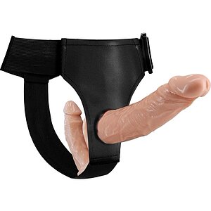 Debra Strap-On Dublu Realist, Ham Reglabil 15/18 cm Thumb 4