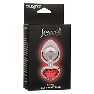 Jewel Large Ruby Heart Plug Rosu Thumb 6