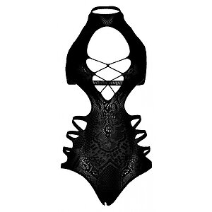 Body Leg Avenue Cut Out Strappy Negru XS-L Thumb 5