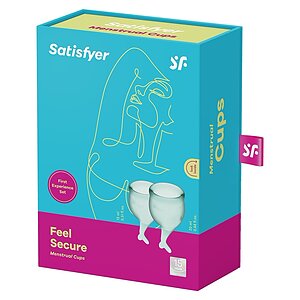 Set 2 buc Satisfyer - Feel Secure Menstrual Cup Dark Green Thumb 1