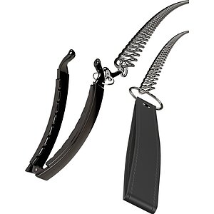 Clema Intimă cu Lesă Bad Kitty – Metalică 11 cm Negru Thumb 4