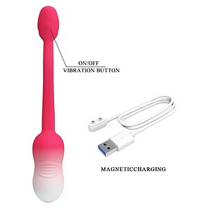 Pretty Love Egg Poulsen 12 Moduri, Reîncărcabil Roșu Thumb 8