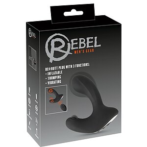 Rebel Plug Anal Gonflabil — 3 Motoare, 10 Moduri, USB Negru Thumb 3