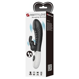 Pretty Love Naughty Bunny – Dublu Stimulator, 30 Moduri Negru Thumb 9