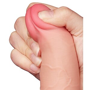 LoveToy Dildo Piele Mobilă 19cm cu Ventuză Thumb 1