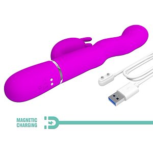 Pretty Love Laursen – Vibrator curbat Reîncărcabil 7+4, Mov Thumb 2