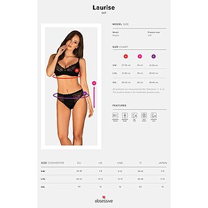 Set Obsessive Laurise Negru 2XL Thumb 4