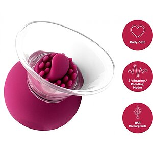 Pompă Rotativă și Vibrantă 5 Moduri Roz Thumb 2