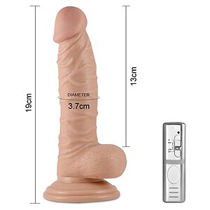 Real Extreme Vibrator 19 cm cu Ventuză Puternică Thumb 2