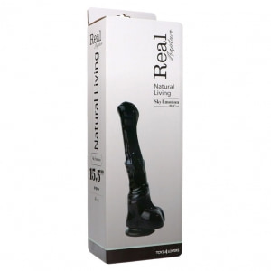 Pegasus Negru 40 cm Dildo Supradimensionat Din TPR cu Ventuză Thumb 3