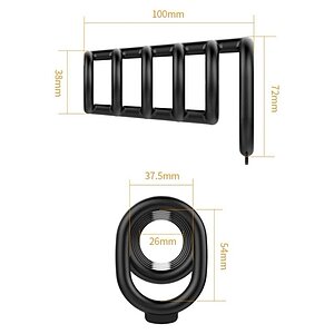 Pretty Love Rodrigo – Inel Erecție silicon, 6 Inele Negru Thumb 6