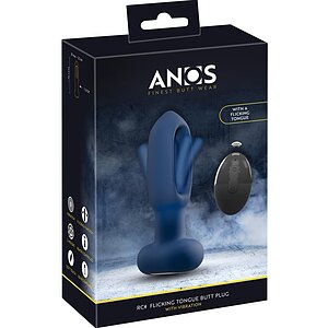 ANOS Plug Anal cu Limba Oscilantă – 10x10, Reîncărcabil Albastru Thumb 7