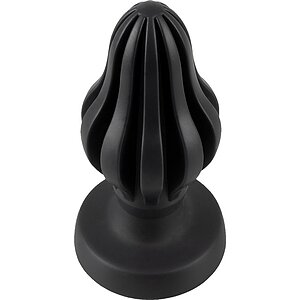 ANOS Super Soft Plug Anal 7 cm — Ventuză, Fixare Hands-free Negru Thumb 2