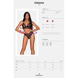 Set Obsessive Kokietta Negru S-M Thumb 4