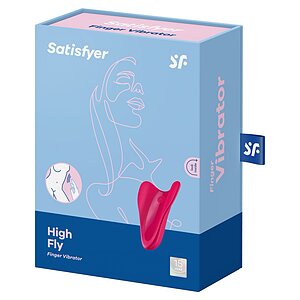 Vibrator High Fly Finger Satisfyer Roșu Thumb 3