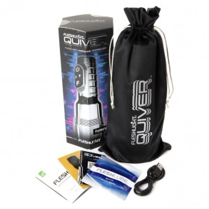 Fleshlight Quiver — Masturbator Vibrant, Reîncărcabil Argintiu Thumb 12