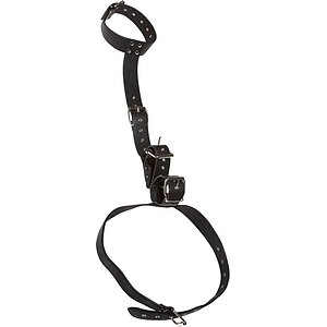 Bad Kitty Set Guler + Cătușe Reglabile Mâini Talie Negru Thumb 1