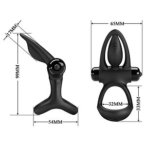 Pretty Love Inel Vibrant Negru, 10 Moduri Silențioase Thumb 4