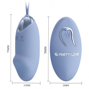 Pretty Love Julia - Ou Vibrator Albastru, 12 Moduri Thumb 2