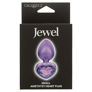 Plug Mic Jewel cu Inimă Diamant – Mov Thumb 4