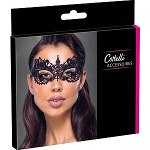 Masca Brodată Elegantă Cottelli Collection Unisize Negru Thumb 4