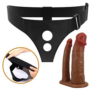 Pretty Love Keaven Chiloți Cu Ham Și Dublu Dildo Thumb 5