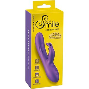 Sweet Smile Flexible Rabbit 18.3 cm — 24 Moduri, Reîncărcabil Mov Thumb 7