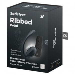 Ribbed Petal Satisfyer — 12 Programe, silicon Moale, Impermeabil Negru Thumb 7