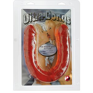 Dildo Dublu Ultra-Dong Roșu Thumb 2