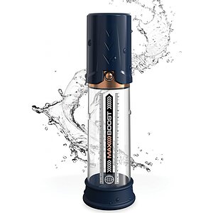 Max Boost – Pompa Masculină Manuală Compactă, Albastru Thumb 3