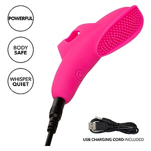 Nubby Vibe Roz – Stimulator Deget 10 Moduri, Reîncărcabil Thumb 7