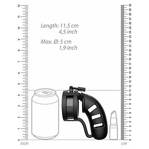 Cușcă de Castitate Man Cage Silicon Model 19 Negru Thumb 3