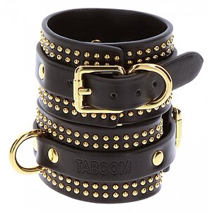 Studded Wrist Cuffs Set Negru Thumb 5