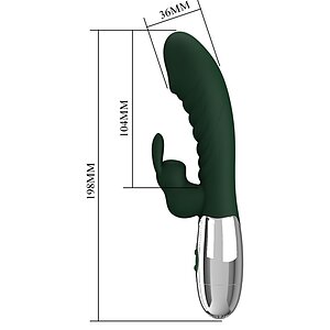 Pretty Love Naughty Bunny Green — 30 Moduri, Dublă Stimulare Verde Thumb 6