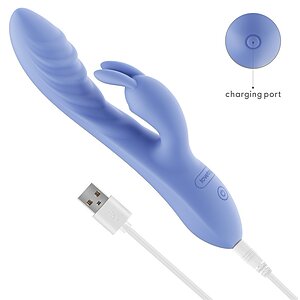 Lovetoy Swirl Vibrator Din silicon, 3+7, Reîncărcabil Mov Thumb 5