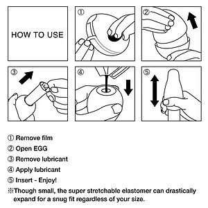 TENGA Egg Wind Single Sleeve elastic compact și discret Alb Thumb 2