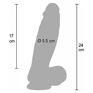 Hidden Desire - Dildo Realist Din silicon 22 cm, Discret Thumb 6