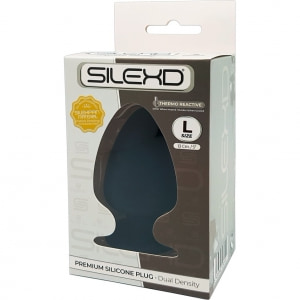 SILEXD Plug Anal Premium L – silexpan Ø7.2 cm Negru Thumb 1